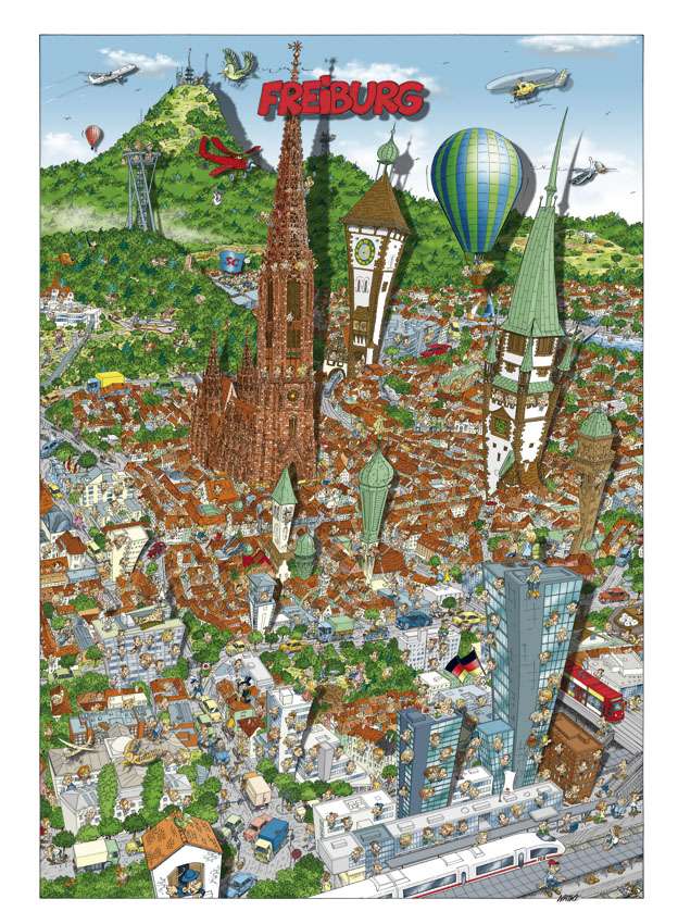 500 Teile Puzzle Hong Kong Hongkong Comic Art Neu Bernd Natke 